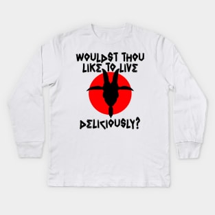 Live Deliciously (Light Shirts) Kids Long Sleeve T-Shirt